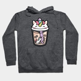 Bubble Tea with Cute Kawaii Unicorn Inside Hoodie